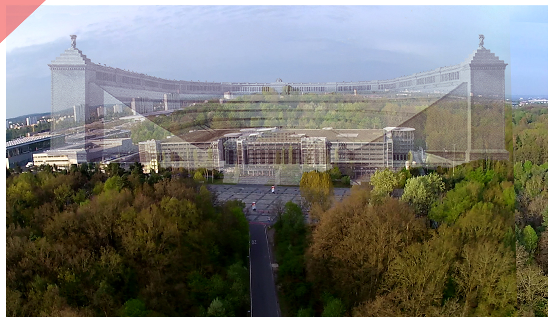 Nuremberg Party Rally Grounds German stadion Now Then