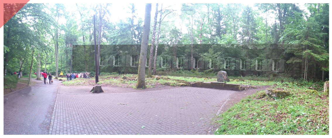 Barack Wolf´s lair Stauffenberg 20th July 1944 Now Then panoramic view