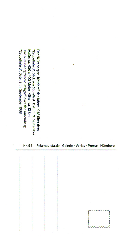 Nurnberger Lichtdom Postkarten Rekonquista Galerie Presse Verlag