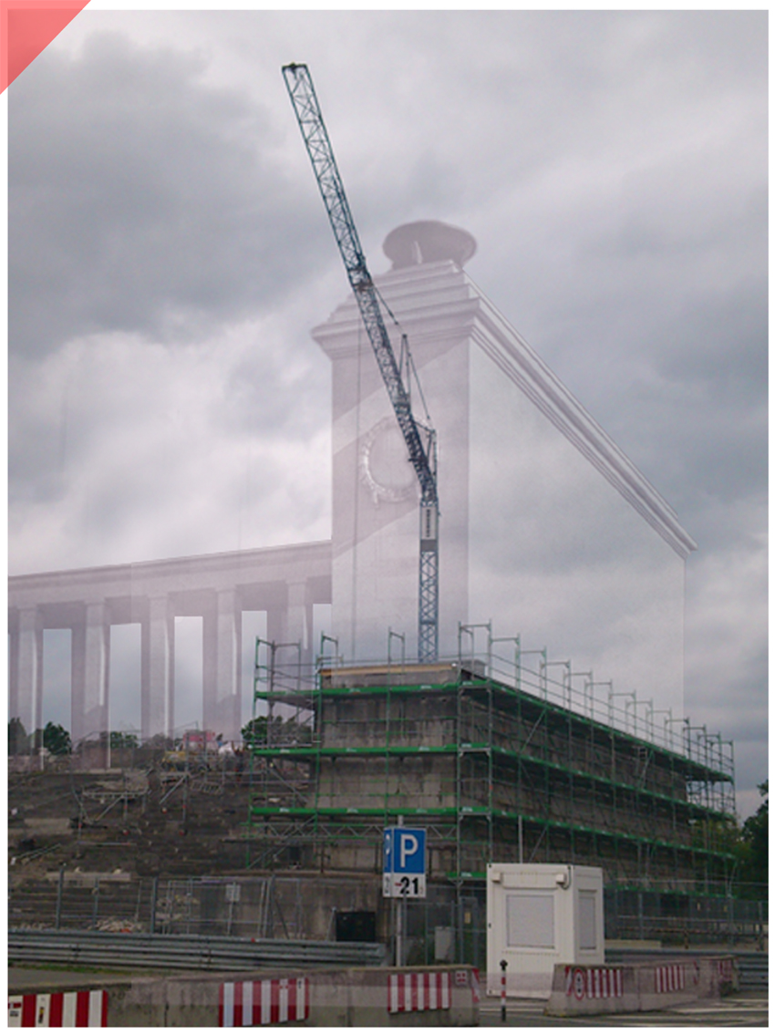 Nazi Party Rally Ground Zeppelin field columns facade conservation